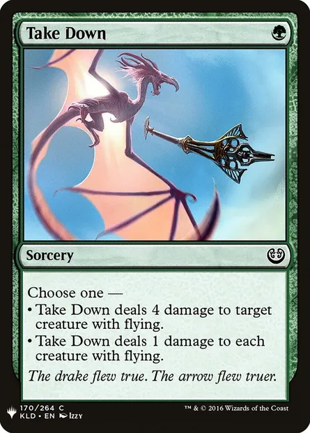 Take Down, Magic card PLST KLD-170 — The List set
