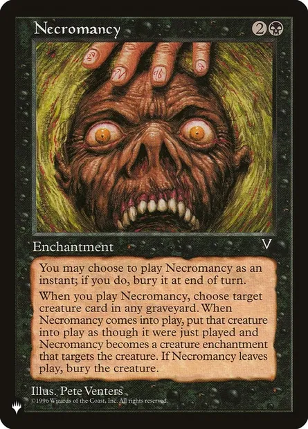 Nécromancie, carte Magic PLST VIS-64 — extension The List