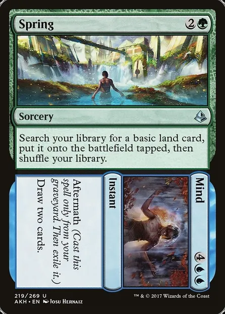 Spring // Mind, Magic card AKH 219 — Amonkhet set