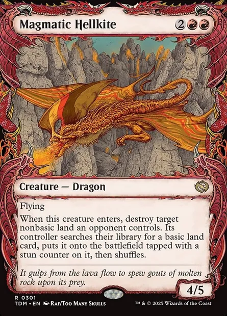 Magmatic Hellkite, Magic card TDM 301 — Tarkir: Dragonstorm set