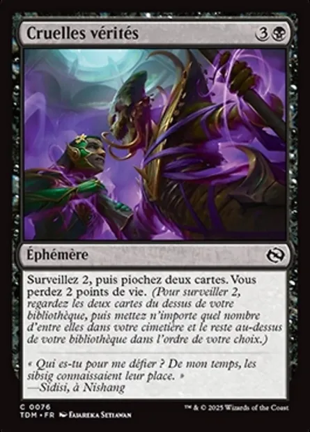 Cruelles vérités, carte Magic TDM 76 — extension Tarkir: Dragonstorm
