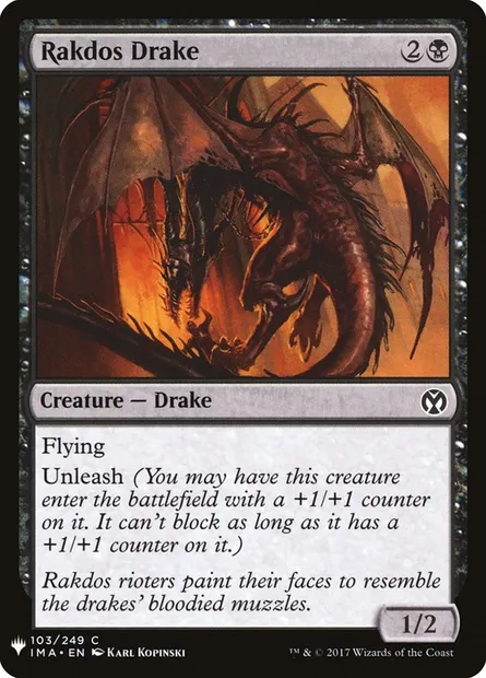 Drakôn de Rakdos, carte Magic PLST IMA-103 — extension The List