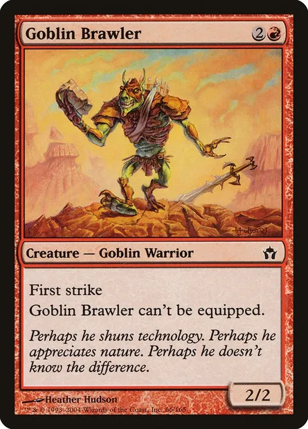 Goblin Brawler, Magic card 5DN 66 — Fifth Dawn set