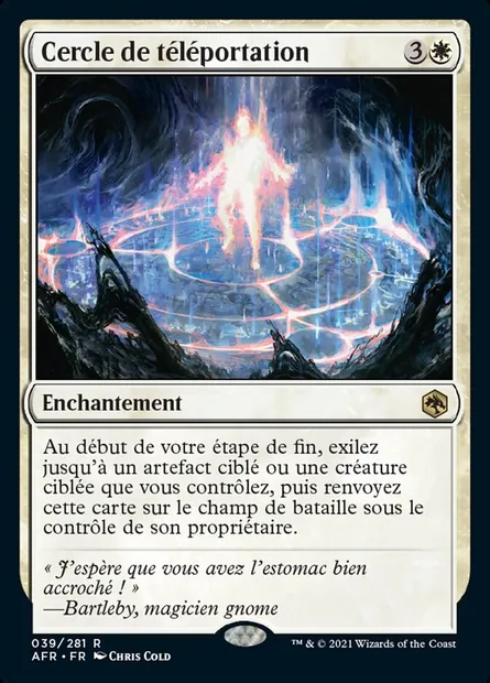 Cercle de téléportation, carte Magic AFR 39 — extension Forgotten Realms: Aventures dans les Royaumes Oubliés