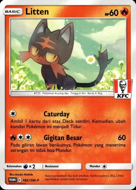 Flamiaou, carte Pokémon SMP 182-2 — extension SM-P: Sun & Moon Promos