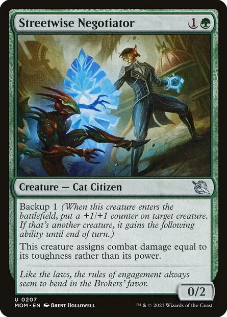 Streetwise Negotiator, Magic card MOM 207 — March of the Machine set