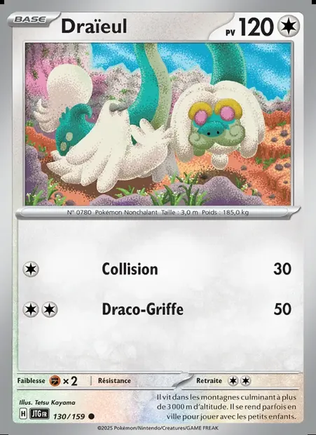 Draïeul, carte Pokémon JTG 130 — extension Aventures Ensemble