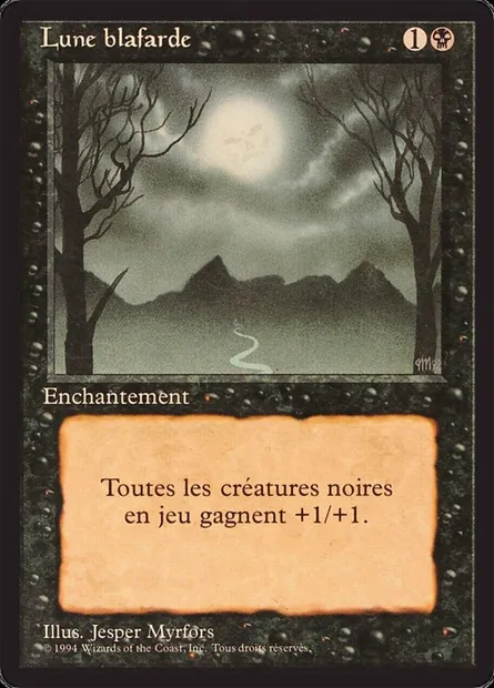 Lune blafarde, carte Magic FBB 94 — extension Foreign Black Border