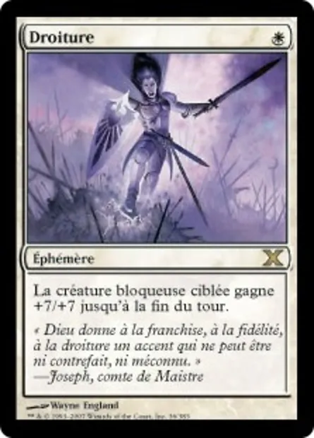 Droiture, carte Magic 10E 36 — extension Dixième édition