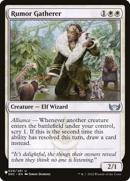 Rumor Gatherer, Magic card PLST SNC-29 — The List set