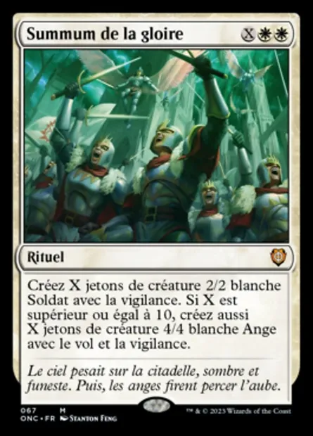 Summum de la gloire, carte Magic ONC 67 — extension Phyrexia: All Will Be One Commander