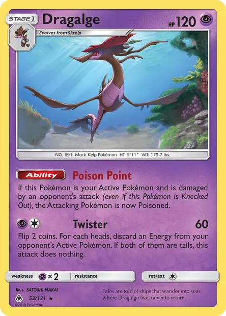 Dragalge, Pokémon card FLI 53 — Forbidden Light set