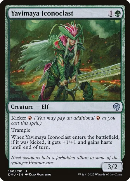 Yavimaya Iconoclast, Magic card DMU 190 — Dominaria United set