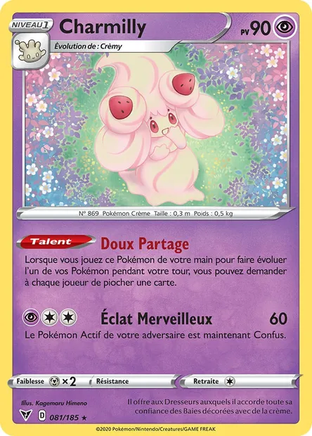 Charmilly, carte Pokémon VIV 81 — extension Voltage Éclatant