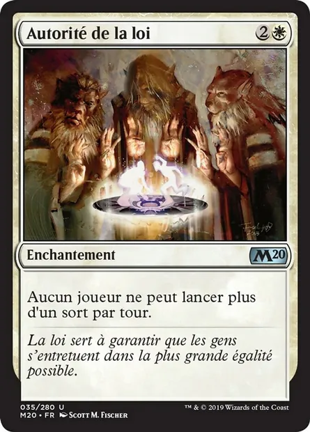 Autorité de la loi, carte Magic M20 35 — extension Core Set 2020