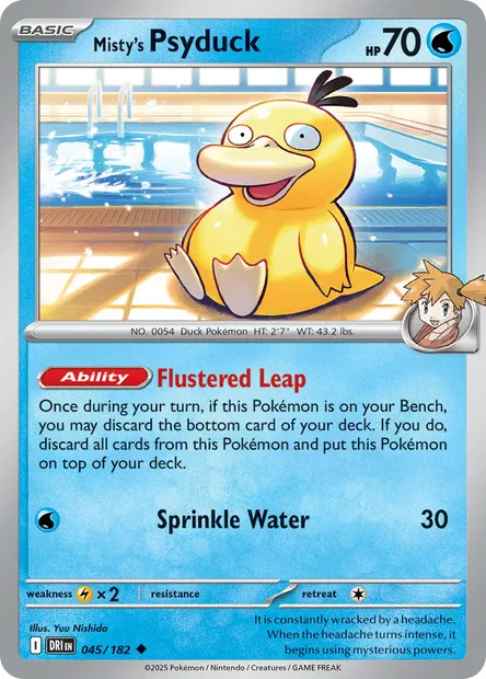 Misty's Psyduck, Pokémon card DRI 045 — Destined Rivals set