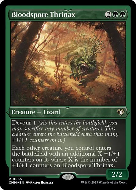 Bloodspore Thrinax, Magic card CMM 555 — Commander Masters set