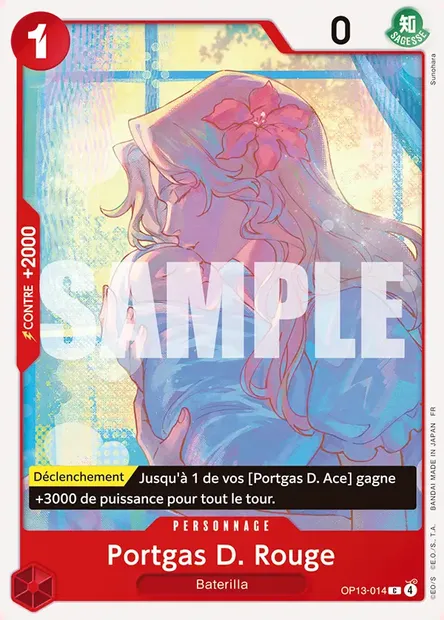 Portgas D. Rouge, carte One Piece OP13-014 — extension SUCCESSEURS