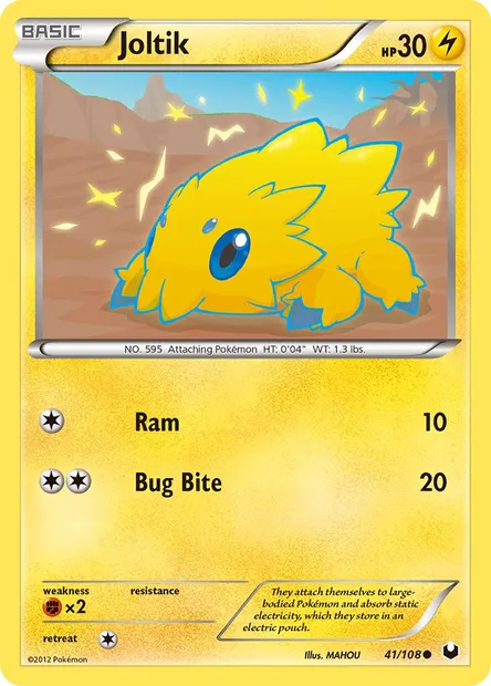 Joltik, Pokémon card DEX 41 — Dark Explorers set