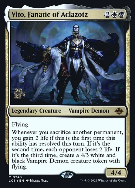 Vito, fanatique d'Aclazotz, carte Magic PLCI 243s — extension The Lost Caverns of Ixalan Promos