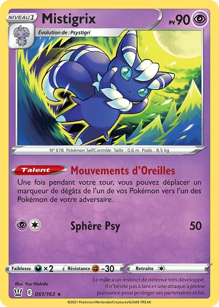 Mistigrix, carte Pokémon BST 61 — extension Styles de combat