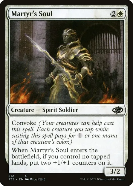 Martyr's Soul, Magic card J22 212 — Jumpstart 2022 set