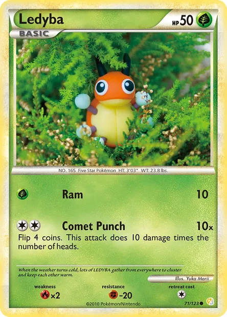 Ledyba, Pokémon card HS 71 — HeartGold SoulSilver set
