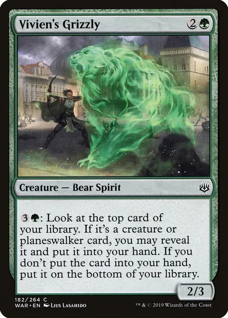 Vivien's Grizzly, Magic card WAR 182 — War of the Spark set