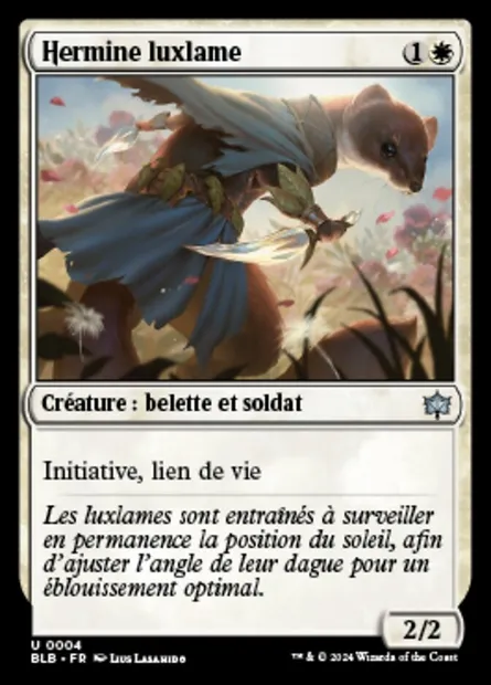 Hermine luxlame, carte Magic BLB 4 — extension Bloomburrow