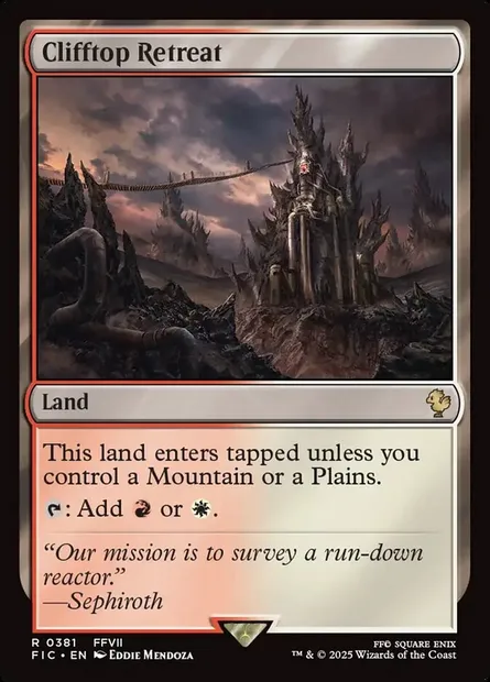 Clifftop Retreat, Magic card FIC 381 — Final Fantasy Commander set