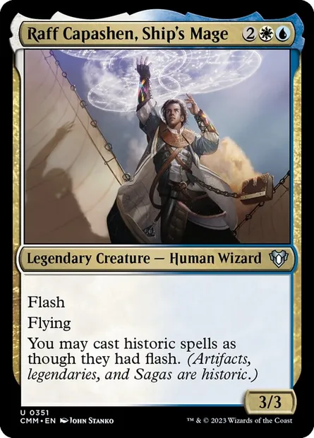 Raff Capashen, Ship's Mage, Magic card CMM 351 — Commander Masters set