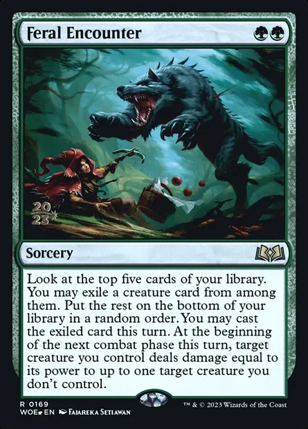 Rencontre sauvage, carte Magic PWOE 169s — extension Wilds of Eldraine Promos