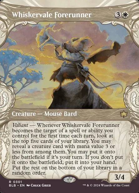 Whiskervale Forerunner, Magic card BLB 301 — Bloomburrow set