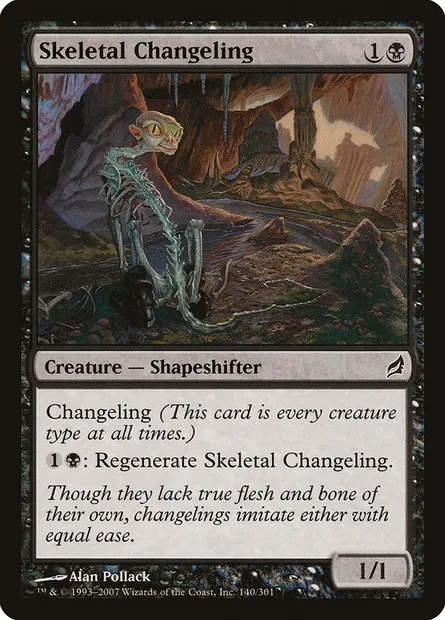 Skeletal Changeling, Magic card LRW 140 — Lorwyn set