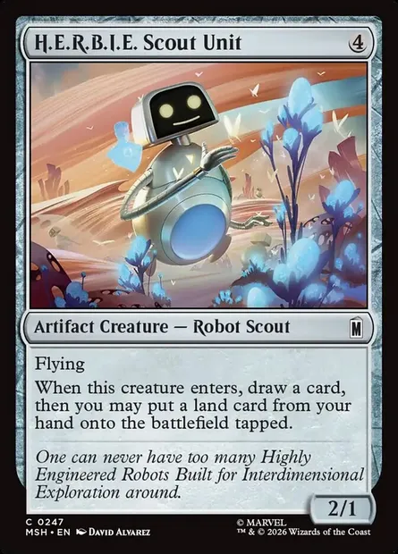 H.E.R.B.I.E. Scout Unit, Magic card MSH 247 — Marvel Super Heroes set
