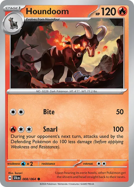 Houndoom, Pokémon card SFA 008 — Shrouded Fable set