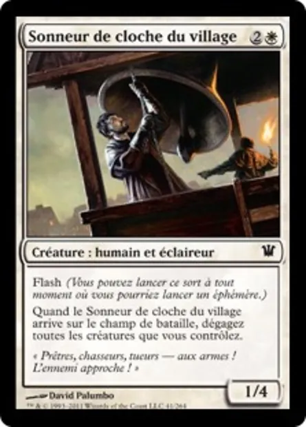 Sonneur de cloche du village, carte Magic ISD 41 — extension Innistrad