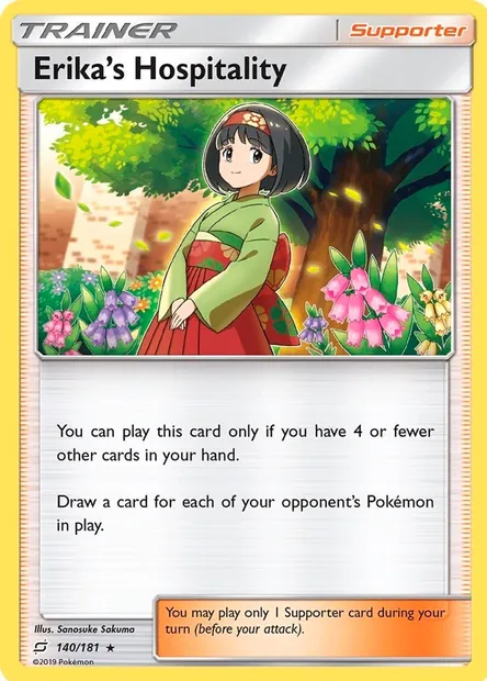 Erika's Hospitality, carte Pokémon TDX 140 — extension Theme Deck & Blisters Exclusives