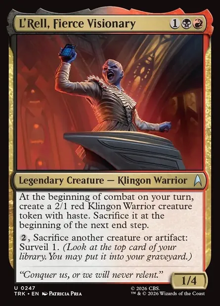 L'Rell, Fierce Visionary, Magic card TRK 247 — Star Trek set