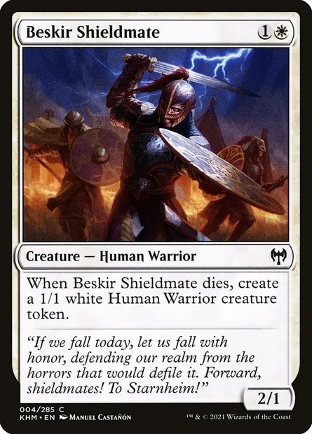 Beskir Shieldmate, Magic card KHM 4 — Kaldheim set