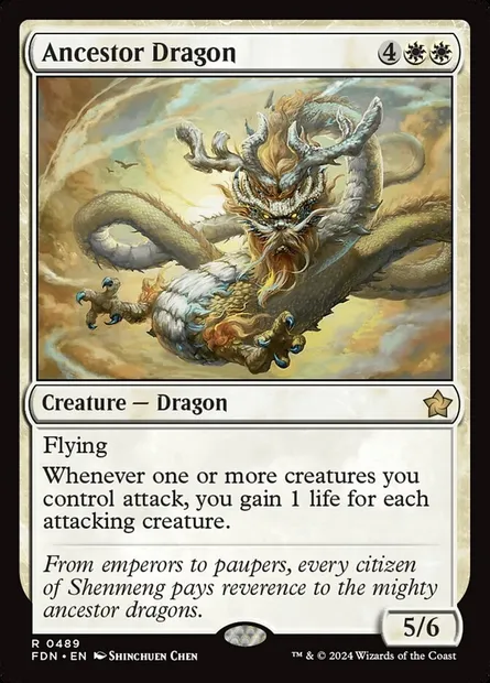 Ancestor Dragon, Magic card FDN 489 — Foundations set