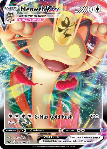 Meowth VMAX, Pokémon card SWSH 005 — SWSH Black Star Promos set