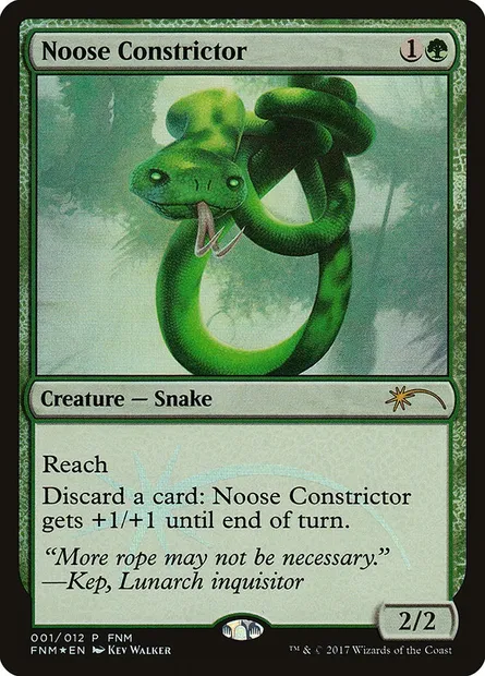 Noose Constrictor, Magic card F17 1 — Friday Night Magic 2017 set