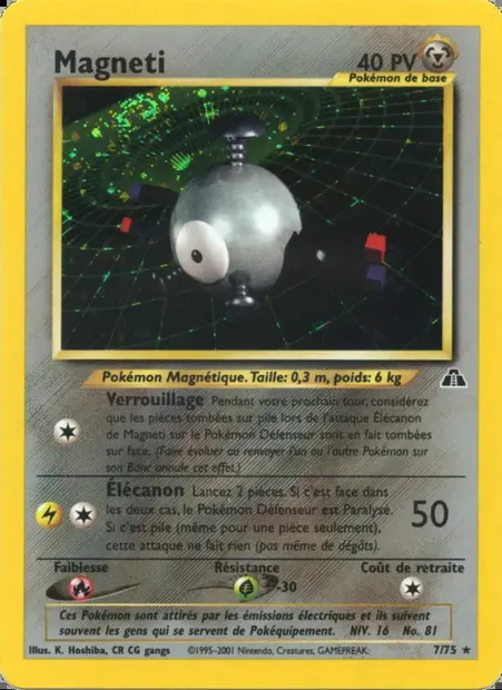 Magnéti, carte Pokémon ND 7 — extension Neo Discovery