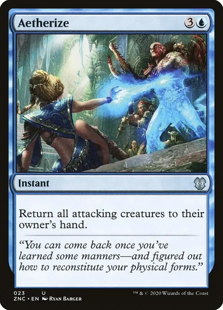 Aetherize, Magic card ZNC 23 — Zendikar Rising Commander set