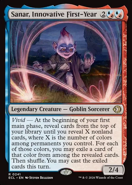 Sanar, Innovative First-Year, Magic card ECL 241 — Lorwyn Eclipsed set
