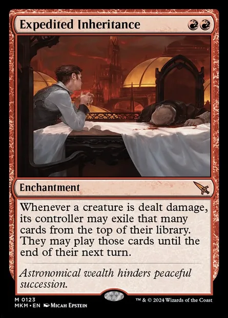 Expedited Inheritance, Magic card MKM 123 — Murders at Karlov Manor set