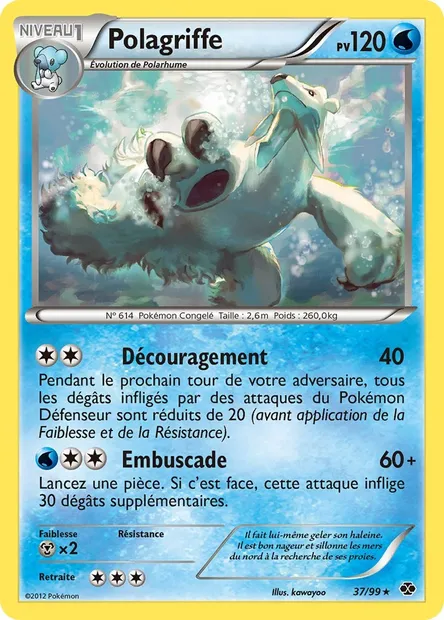 Polagriffe, carte Pokémon NXD 37 — extension Destinées Futures