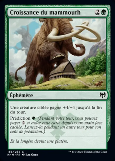 Croissance du mammouth, carte Magic KHM 183 — extension Kaldheim