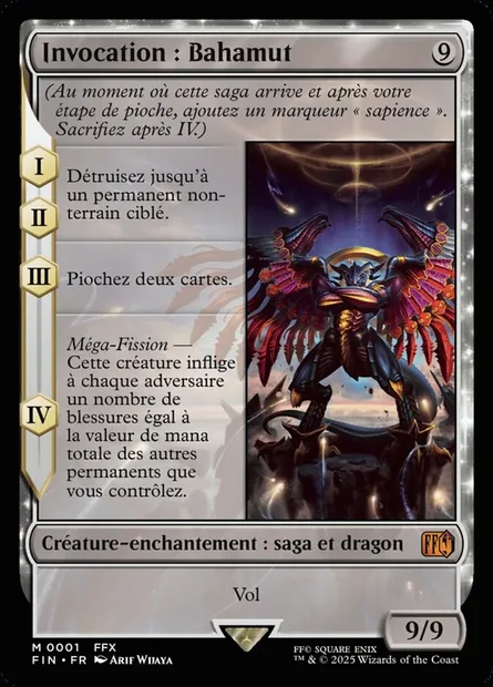 Invocation : Bahamut, carte Magic FIN 1 — extension Final Fantasy